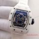 2017 Fake Richard Mille RM 052 Watch SS White Ceramic Bezel Blue Skull Rubber (2)_th.jpg